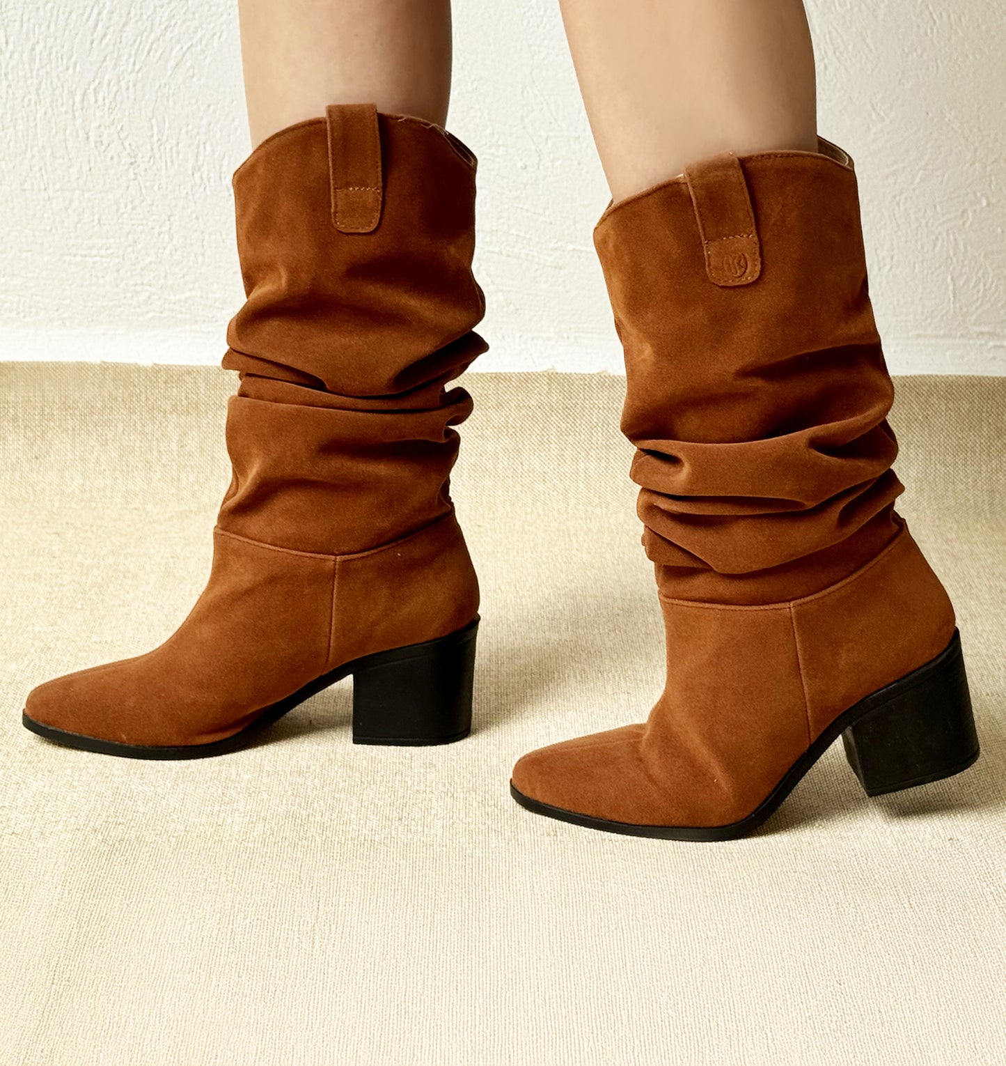 Mod 7799 Bota Slouchy Carnaza Cognac