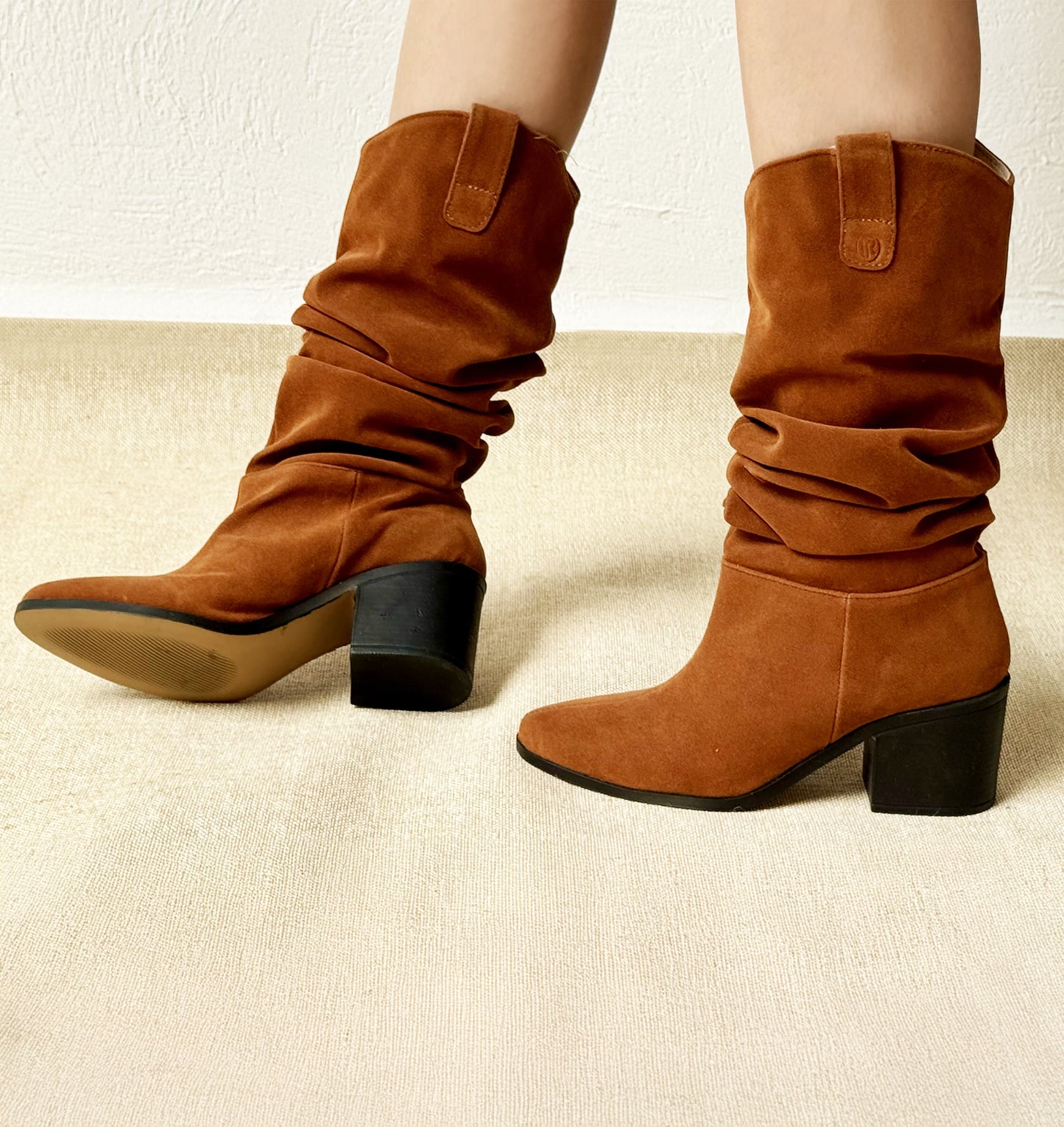 Mod 7799 Bota Slouchy Carnaza Cognac