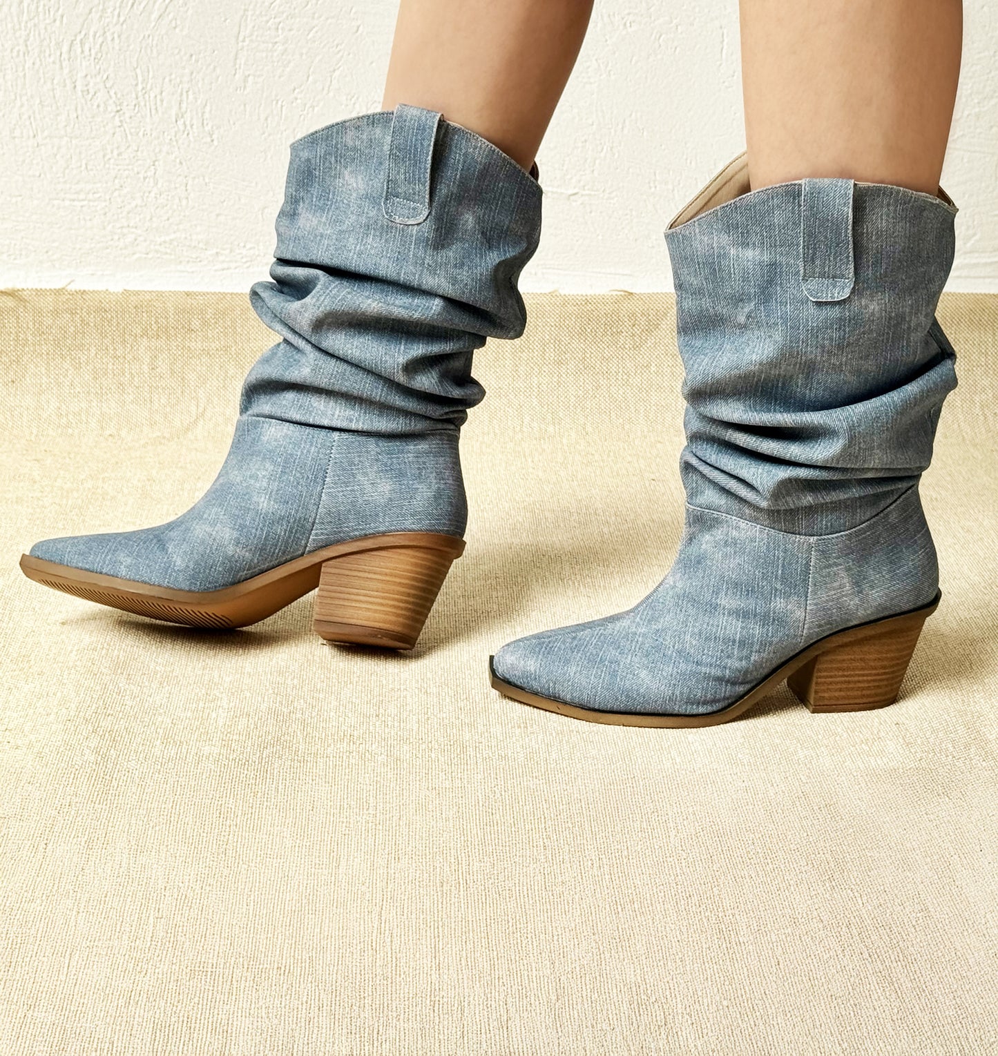 Mod 7800 Bota Slouchy Denim Blue Light