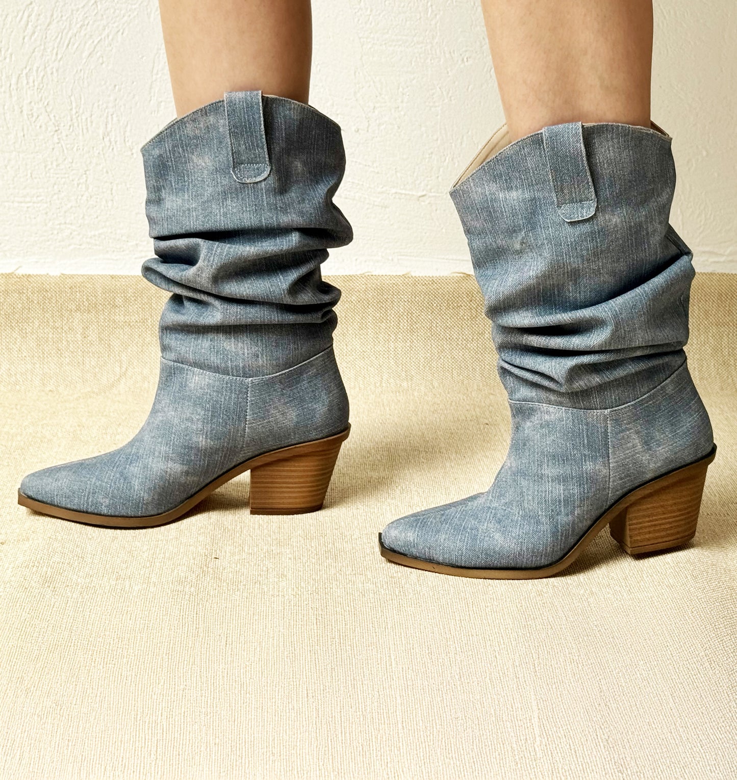 Mod 7800 Bota Slouchy Denim Blue Light